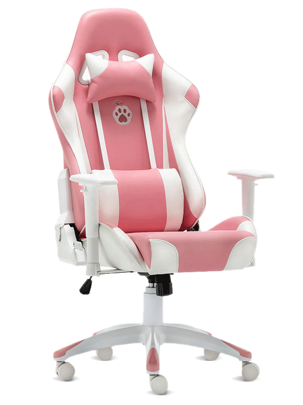 2021 ny design syntetisk pu-skinn justerbar høyde kontordatamaskin rosa gamingstol 
