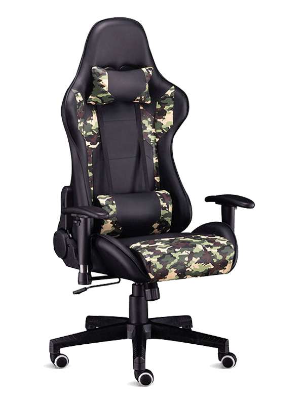 Justerbar massasje pc datamaskin racing stoler kamuflasje farge gaming stol 