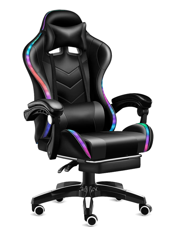 Diverse stil fargerik Rgb Led Gamer Dataspill Massasjestol med høyttaler 