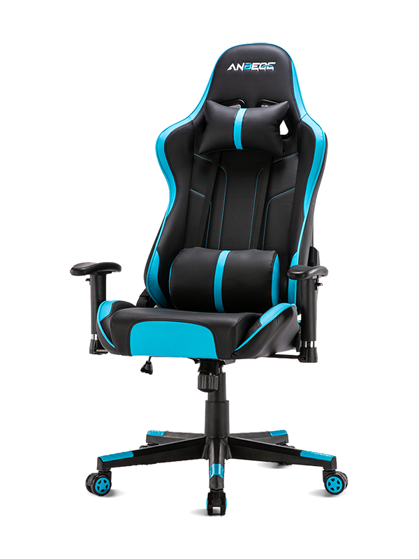 Høykvalitets ergonomisk roterende PC-spillestol med fotstøtte  Høykvalitets ergonomisk roterende PC-spillestol med fotstøtte