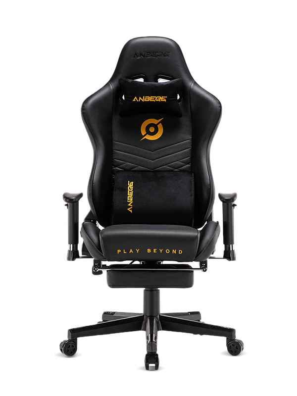 Hotselgende spillstol stolheis i sort skinn HS-9025  Hotselgende spillstol stolheis i sort skinn HS-9025